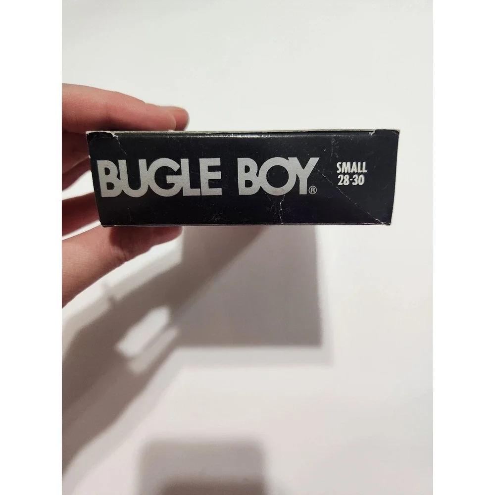 Bugle Boy Briefs Yellow‎ Black Striped Vintage Hip Brief Small 28-30